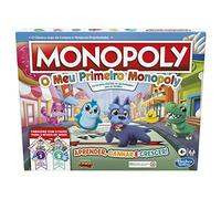 Mi Primer Monopoly - Juego de Mesa para niños a Partir de 4 años - 2 Juegos en 1: Tablero de 2 Caras (Lengua Portuguesa)