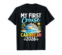 Mi Primer Viaje de Vacaciones en Crucero por el Caribe 2026 Camiseta