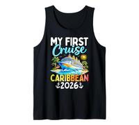 Mi Primer Viaje de Vacaciones en Crucero por el Caribe 2026 Camiseta sin Mangas
