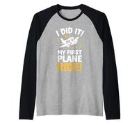 Mi Primer Viaje en avión Aventura de Vuelo por Primera Vez Camiseta Manga Raglan