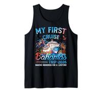 Mi Primer Viaje en Crucero a Bahamas 2026 Vacaciones Familiares a Juego Camiseta sin Mangas