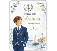 Mi Primera Comunión - Álbum de Firmas para Niño: Libro de recuerdos a color con dedicatorias, fotos y mensajes: Tapa dura premium + QR con 12 ... + 2 modelos de Árbol de Huellas imprimibles