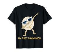 Mi Primera Comunión Dabbing Wafer Católica Religiosa CCD Camiseta