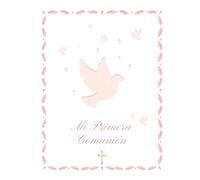 Mi Primera Comunión Niña - Libro de firmas y recuerdos con árbol de huellas y álbum de fotos: Regalo original - Diseño romántico en estilo vintage - Interior en color - Versión premium
