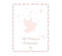 Mi Primera Comunión Niña - Libro de firmas y recuerdos con árbol de huellas y álbum de fotos: Regalo original - Diseño romántico en estilo vintage - Versión interior en blanco y negro