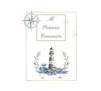 Mi Primera Comunión Niño - Libro de firmas y recuerdos con árbol de huellas y álbum de fotos: Regalo original - Diseño marinero - Interior en color - Versión premium