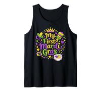 Mi Primera Fiesta de Mardi Gras para bebés recién Nacidos Camiseta sin Mangas