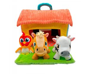 Mi Primera Granja de Zenon Musical - Granja Maletín de Peluche con Mini Peluches Musicales