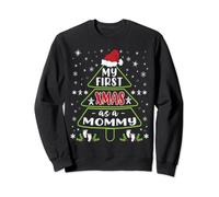 Mi primera Navidad como una mamá divertida nueva madre Navidad Sudadera