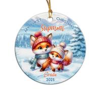 Mi Primera Vez como Madrastra Colgante De Navidad con Cuerda Decoraciones De Árbol Cerámica Decoración Navideña para Colgar para Mochila Auto Interior Estante