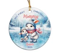 Mi Primera Vez como Mamá Decoración Navideña para Colgar Lindos Adornos Navideños con Cuerda Decoraciones De Árbol para Mochila Estante Festival