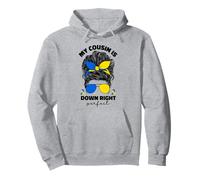 Mi primo es Down Right Perfect Down Síndrome de Down Conciencia T21 Sudadera con Capucha