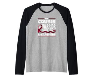 Mi Primo es un Guerrero de la Conciencia de células falciformes Camiseta Manga Raglan