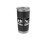 Mi problema Mi Pictograma Mamá Pilates Instructor Pilates Lover Vaso térmico de acero inoxidable de doble pared