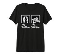 Mi Problema Mi Pictograma Mamá Snowboard Snowmobile Racing Camiseta Premium