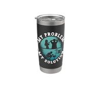 Mi problema Mi pictograma Papá Mamá Data Scientist Data Miner Vaso térmico de acero inoxidable de doble pared