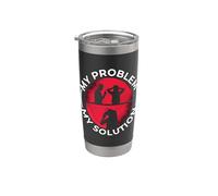 Mi problema Mi solución Pictograma Mamá Investigador Detective Vaso térmico de acero inoxidable de doble pared