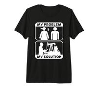 Mi Problema Mi solución Pictograma Papá Trabajador de la Plataforma petrolífera Camiseta Premium