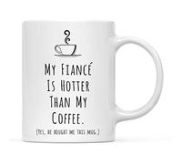 Mi Prometido Es Más Atractivo Que Mi Café Taza De Café Con Asa Taza Chic Tazas De Desayuno Para Té Escuela Hogar 330Ml