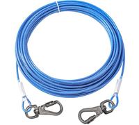 Mi Pupjoy Cable de amarre para perros, correa de alambre de acero a prueba de mordidas, correa de exterior de 360° sin enredos para cachorros, cable de corredor de perros para perros pequeños a