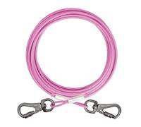 Mi pupjoy Cable de amarre para perros de 10/20/30/50 pies para correa de patio exterior para mascotas pequeñas a medianas perros de hasta 60 libras - Correa de corredor para perros al aire libre (rosa
