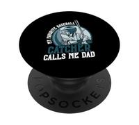 Mi Receptor de béisbol Favorito me Llama papá Divertido Día del Padre PopSockets PopGrip Adhesivo
