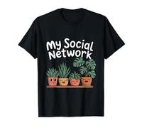 Mi red social es Green Plant Lover Plant Parent Fun Camiseta