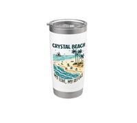 Mi refugio Crystal Beach Vaso térmico de acero inoxidable de doble pared