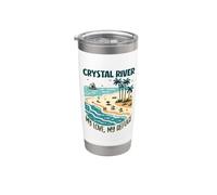 Mi refugio Crystal River Vaso térmico de acero inoxidable de doble pared