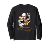 MI Reino para UN Caballo Shakespeare Cita Manga Larga