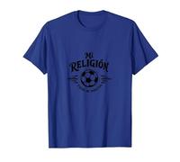 Mi ReligiÛn Tiene 90 Minutos - Frase F˙tbol Aficionado Camiseta, Hombre, Azul Real, M