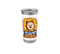 MI RELOJ ALARMA ES DIVERTIDO EL DIABLO Vaso térmico de acero inoxidable de doble pared