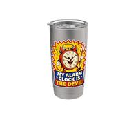 MI RELOJ ALARMA ES DIVERTIDO EL DIABLO Vaso térmico de acero inoxidable de doble pared