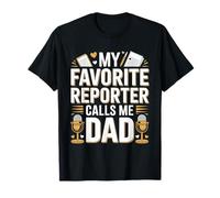 Mi reportero Favorito me Llama papá Orgulloso Día del Padre Camiseta