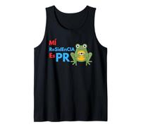Mi Residencia es Puerto Rico Frog | Gráfico del Orgullo Boricua Camiseta sin Mangas