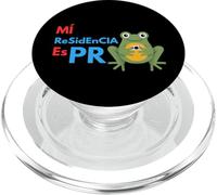 Mi Residencia es Puerto Rico Frog | Gráfico del Orgullo Boricua PopSockets PopGrip para MagSafe