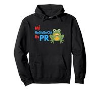 Mi Residencia es Puerto Rico Frog | Gráfico del Orgullo Boricua Sudadera con Capucha