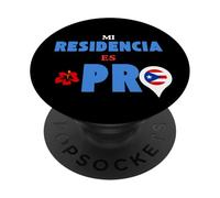 Mi Residencia es Puerto Rico | Gráfico Orgullo Boricua PopSockets PopGrip Adhesivo