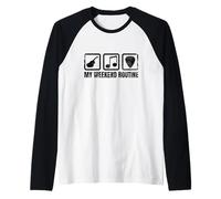 Mi Rutina de Fin de Semana Guitar Lover Guitarist Camiseta Manga Raglan