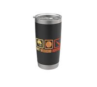 Mi rutina de fin de semana Juego de bate y pelota Vaso térmico de acero inoxidable de doble pared