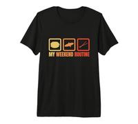 Mi Rutina de Fin de Semana Rock Artist Drum Set Camiseta Premium
