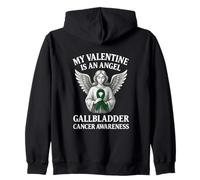 Mi San Valentín es un ángel, Concientización sobre el cáncer de vesícula biliar Sudadera con Capucha