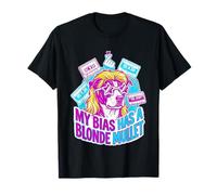 Mi sesgo Tiene un salmonete Rubia Linocut canino Divertido Camiseta
