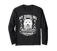 Mi Shiba Inu Hace Amigos en Todas Partes - Shiba Inu Dog Manga Larga