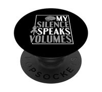 Mi Silencio Habla Mucho - Trastorno De La Comunicación PopSockets PopGrip Adhesivo