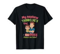 Mi Sobrino cree Que es el Jefe: Divertida Novedad de Uncle Family Camiseta
