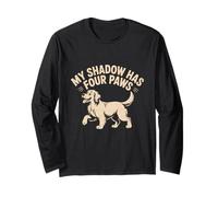 Mi Sombra Tiene Cuatro Patas Funny Dog Lover Meme My Shadow Paws Manga Larga