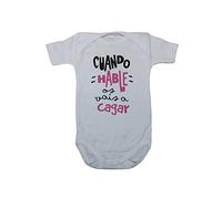 MI SORPRESA Body Bebe Frase Cuando HABLE OS VAIS A CAGAR Regalo RECIÉN Nacido Regalo PAPÁS (Rosa Manga Corta 6 Meses)