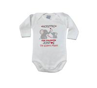 MI SORPRESA Body para Bebé frase : Nuestro Primer San Valentín Juntos. Te Quiero Mami REGALO SAN VALENTIN madre mamá (9 Meses)