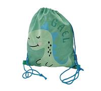 MI SORPRESA Mochila Bolsa Cuerdas Personalizada con nombre Mochila de Cordones Personalizable REGALO NIÑO NIÑA (DINOSAURIO)